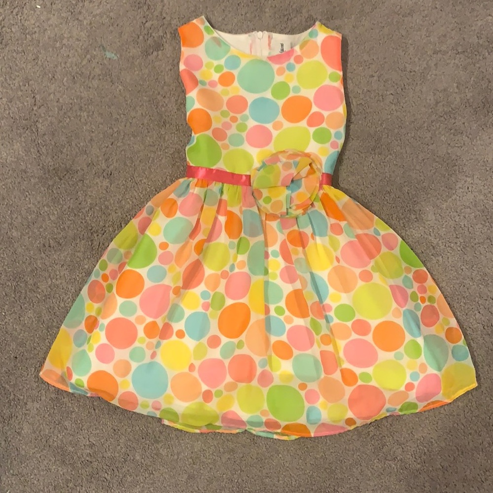 Girls polkadot dress, size 4t